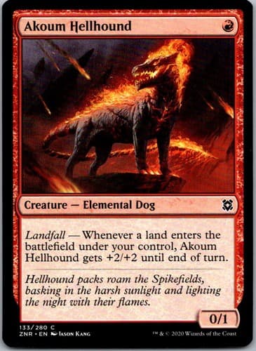 Akoum Hellhound C ZNR #133 NM MTG Magic