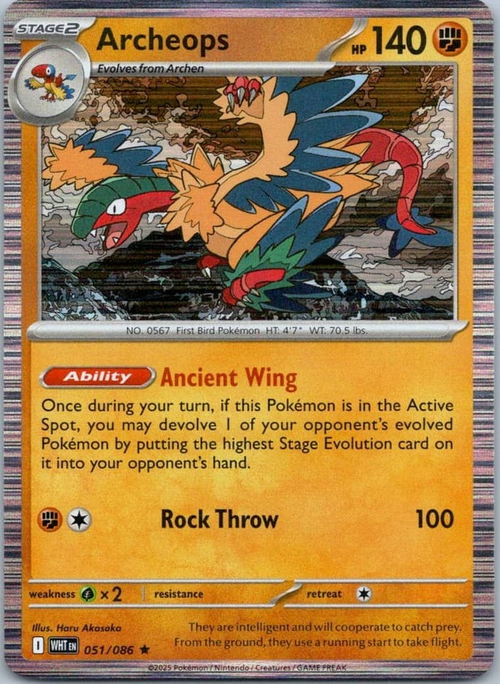 Archeops Rare SV: White Flare 051/086 NM