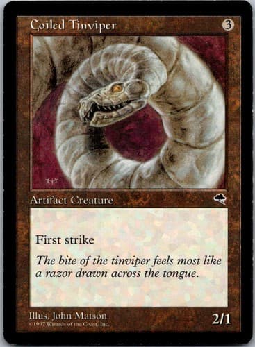 Coiled Tinviper C TMP #279 NM MTG Magic