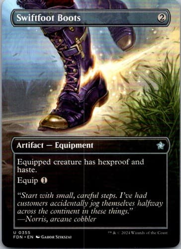 Swiftfoot Boots (Borderless) U FDN #355 LP MTG Magic