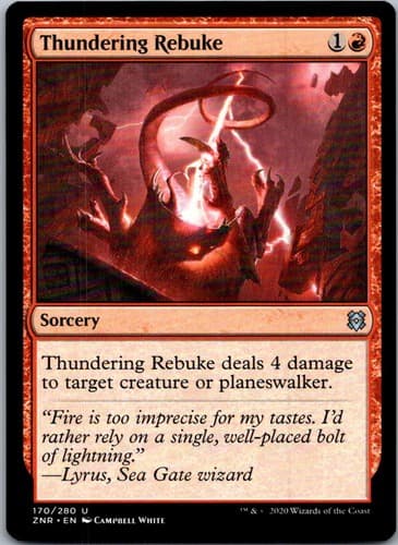 Thundering Rebuke U ZNR #170 NM MTG Magic