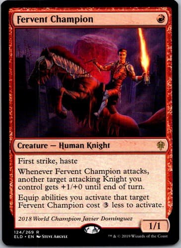 Fervent Champion R PPELD #124 NM MTG Magic