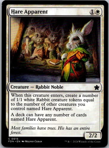 Hare Apparent C FDN #15 LP MTG Magic