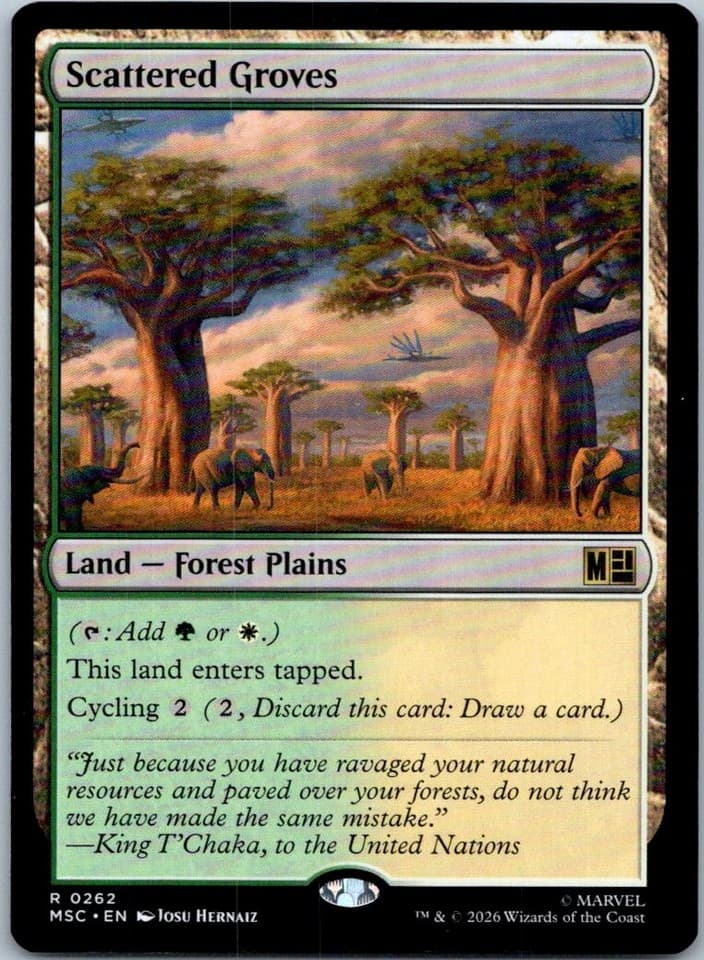 Scattered Groves R Commander: Marvel Super Heroes 262 NM