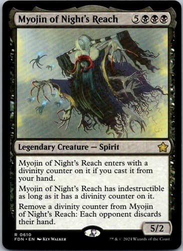 Myojin of Night's Reach R FDN #610 LP MTG Magic