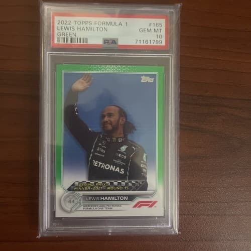PSA 10 2022 Topps Formula 1 F1 #165 Lewis Hamilton Green /99