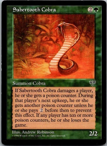 Sabertooth Cobra C MIR # LP MTG Magic