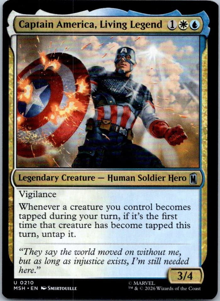 Captain America, Living Legend U Marvel Super Heroes 210 NM