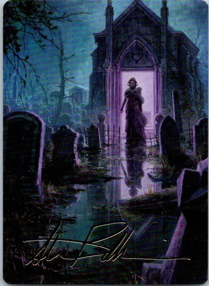 Swamp Art Card (/54) (Gold - Stamped Signature) S Art Series: Foundations 23 NM