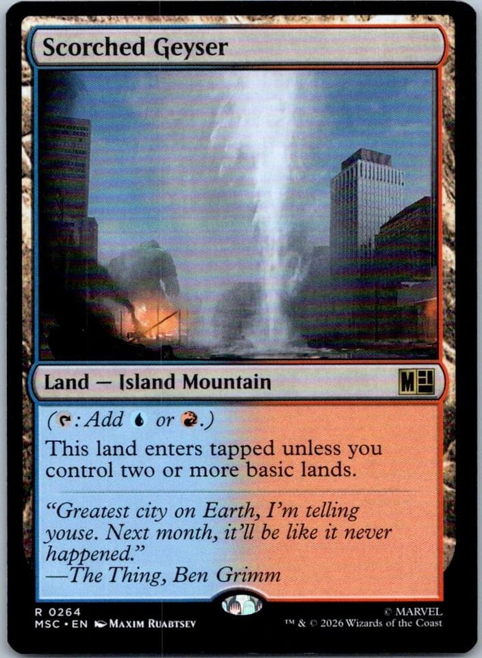 Scorched Geyser R Commander: Marvel Super Heroes 264 NM