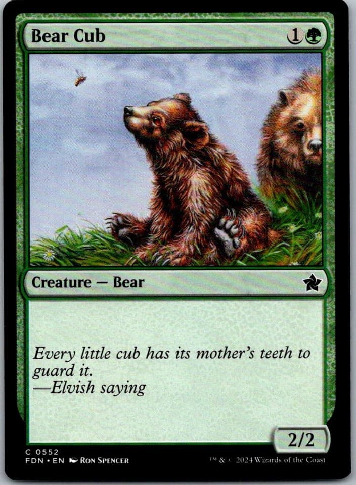 Bear Cub C FDN #552 NM MTG Magic