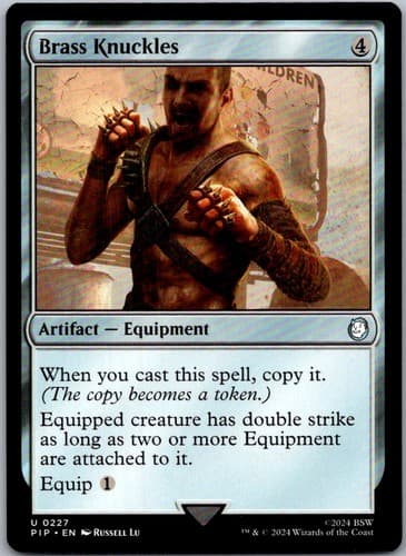 Brass Knuckles U PIP #227 LP MTG Magic