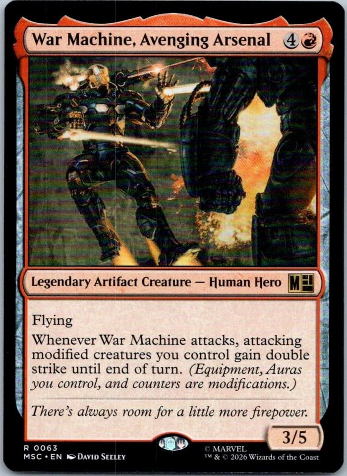 War Machine, Avenging Arsenal R Commander: Marvel Super Heroes 63 NM