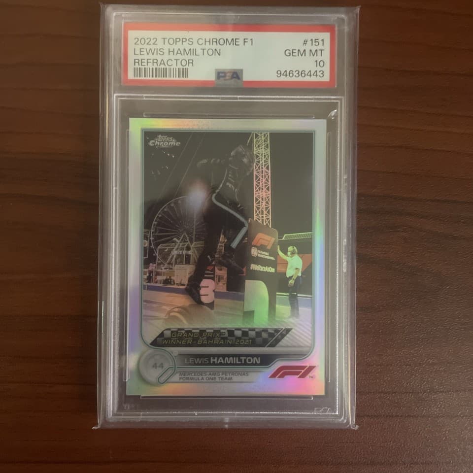 PSA 10 2022 Topps Chrome Formula 1 LEWIS HAMILTON Refractor #151