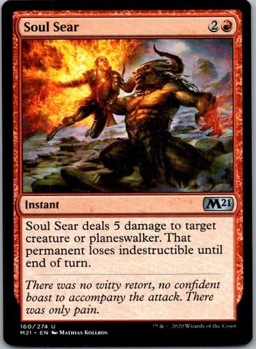 Soul Sear U M21 #160 NM MTG Magic