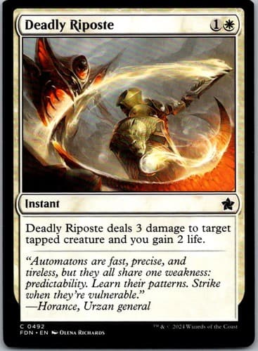 Deadly Riposte C FDN #492 NM MTG Magic