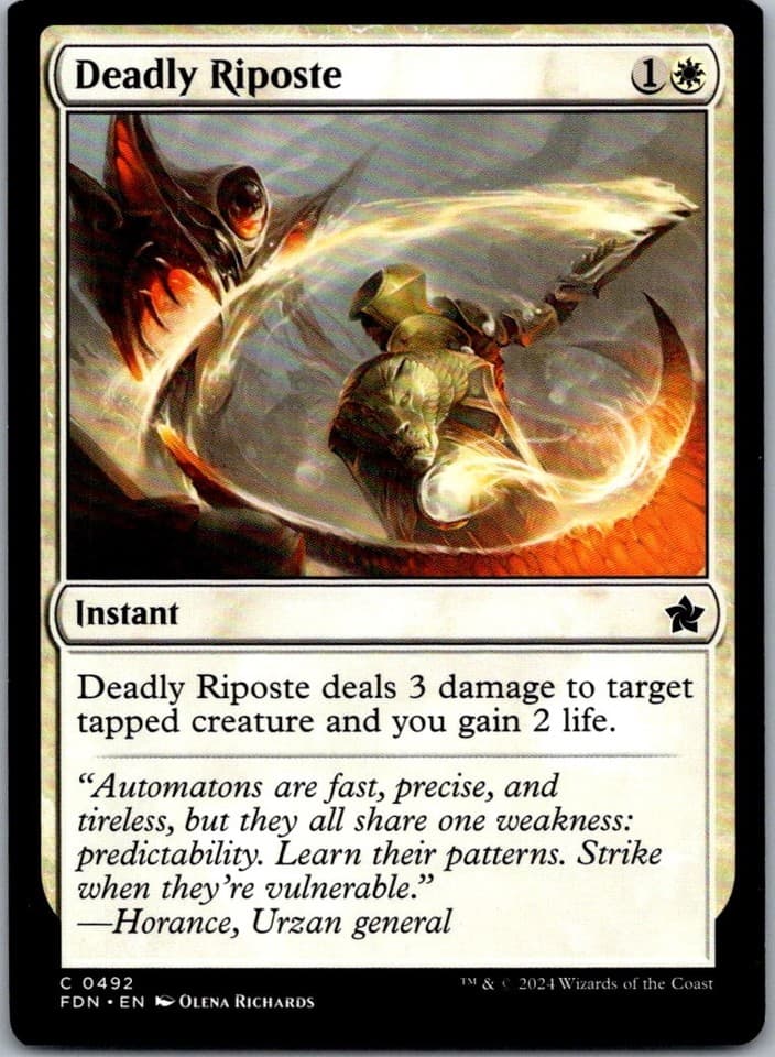 Deadly Riposte C FDN #492 NM MTG Magic