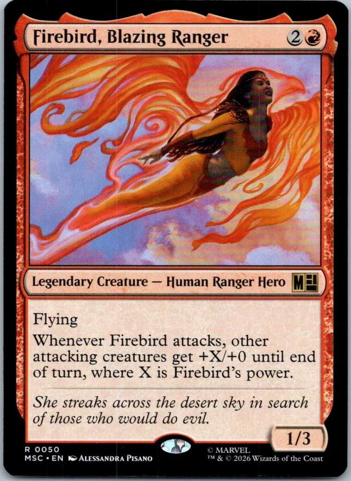 Firebird, Blazing Ranger R Commander: Marvel Super Heroes 50 NM
