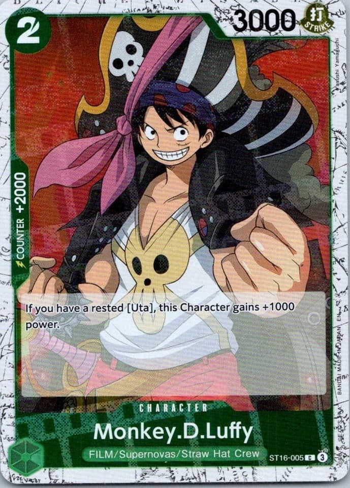 Monkey.D.Luffy () C Starter Deck 16: GREEN Uta ST16 - 005 NM