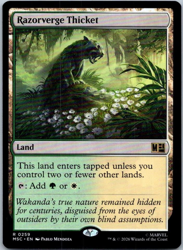 Razorverge Thicket R Commander: Marvel Super Heroes 259 NM