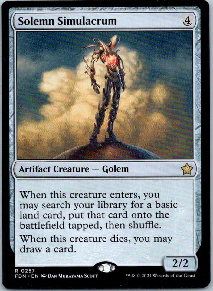 Solemn Simulacrum (FDN) R Prerelease Cards 257 NM