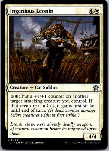 Ingenious Leonin U FDN #495 NM MTG Magic