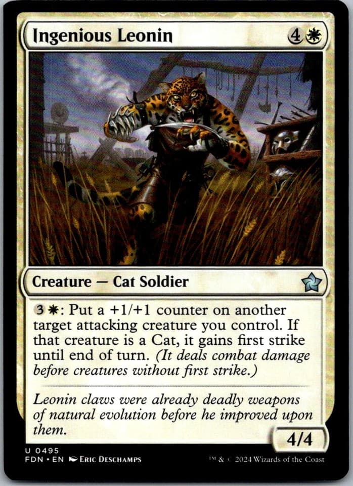 Ingenious Leonin U FDN #495 NM MTG Magic