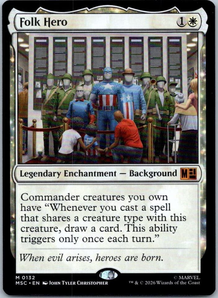 Folk Hero M Commander: Marvel Super Heroes 132 NM