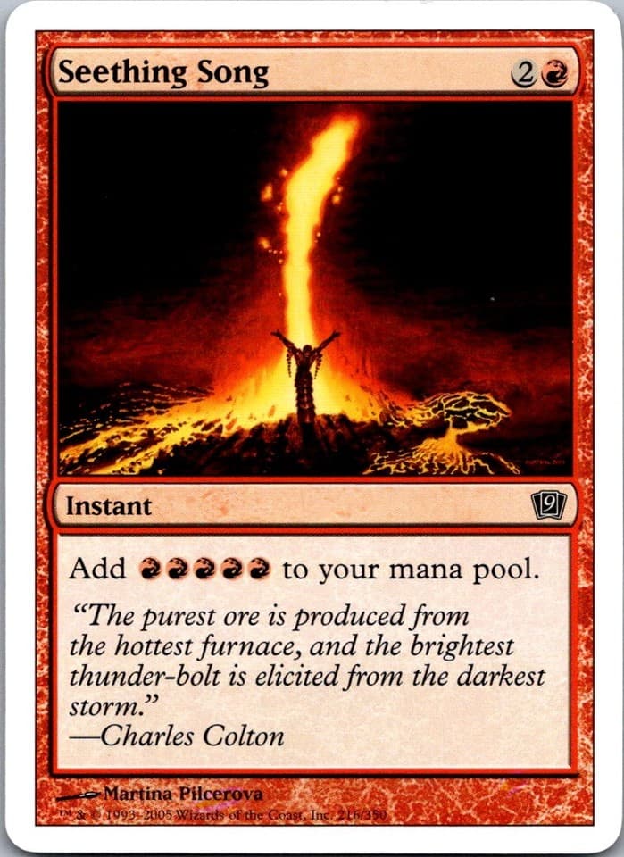 Seething Song C 9ED #216 NM MTG Magic