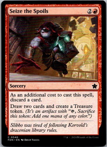 Seize the Spoils C FDN #546 NM MTG Magic