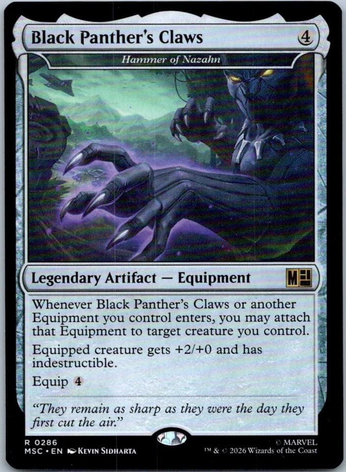 Black Panther's Claws - Hammer of Nazahn R Commander: Marvel Super Heroes 286 NM