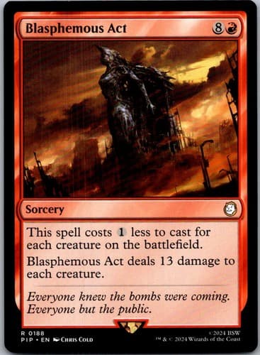 Blasphemous Act R PIP #716 LP MTG Magic