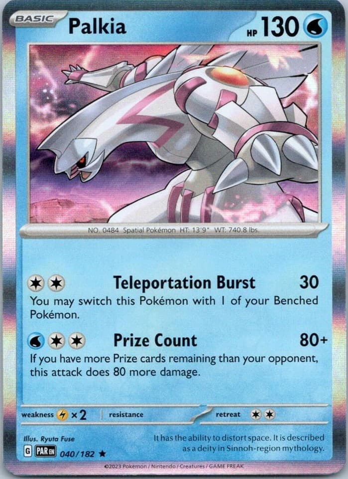 Palkia Rare SV04: Paradox Rift 040/182 NM
