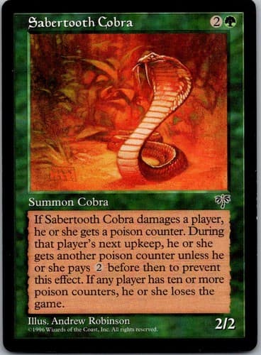 Sabertooth Cobra C MIR # NM MTG Magic