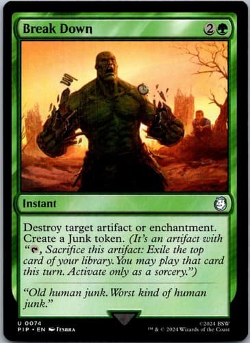 Break Down U PIP #602 LP MTG Magic