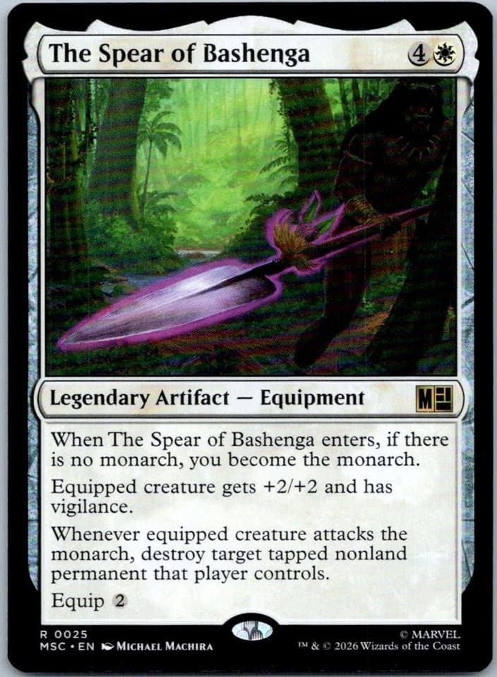 The Spear of Bashenga R Commander: Marvel Super Heroes 25 NM