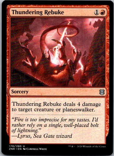 Thundering Rebuke U ZNR #170 NM MTG Magic