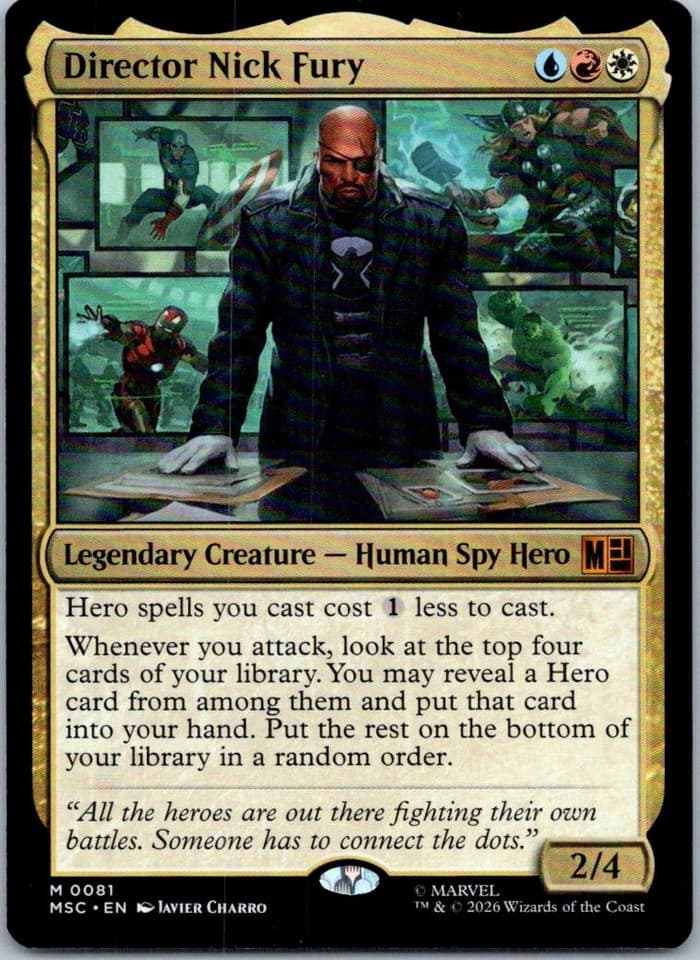 Director Nick Fury M Commander: Marvel Super Heroes 81 NM