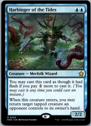 Harbinger of the Tides R FDN #593 LP MTG Magic