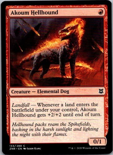 Akoum Hellhound C ZNR #133 NM MTG Magic