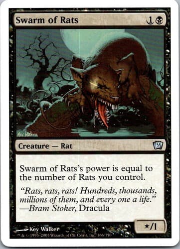 Swarm of Rats (Spanish) - "Aluvion de ratas" () U PSAL #A2 NM MTG Magic