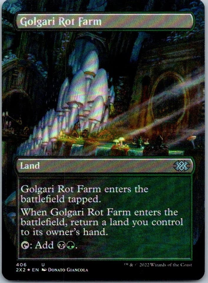 Golgari Rot Farm (Borderless) U Double Masters 2022 406 NM