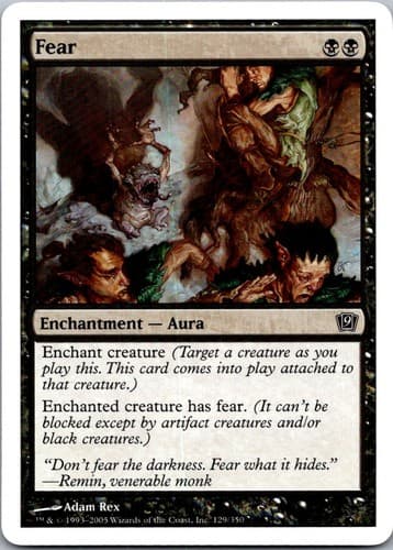 Fear C 9ED #129 NM MTG Magic