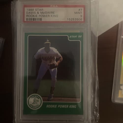 PSA 9 1988 Star Davis & McGwire #7 Mark McGwire Mint Oakland Athletics A's