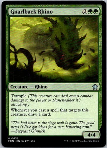 Gnarlback Rhino U M20 #300 NM MTG Magic
