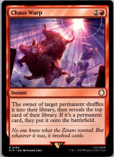 Chaos Warp R PIP #717 LP MTG Magic