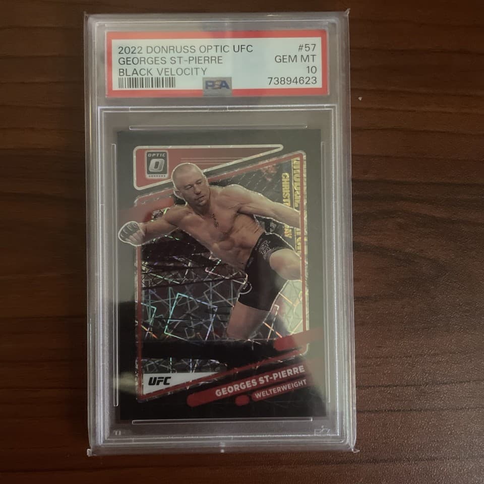 PSA 10 2022 Donruss Optic Ufc Georges St - Pierre Black Velocity /39 Ssp