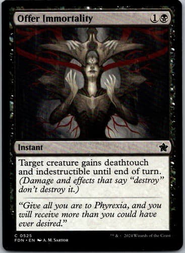 Offer Immortality C FDN #525 NM MTG Magic