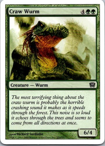 Craw Wurm C 9ED #233 NM MTG Magic