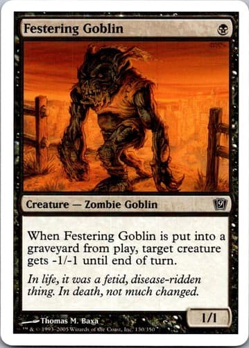 Festering Goblin (Italian) - "Goblin in Putrefazione" C PSAL #F5 NM MTG Magic